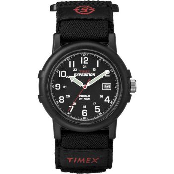 Men's Expedition Camper All Black Watch, Fast Wrap Strap